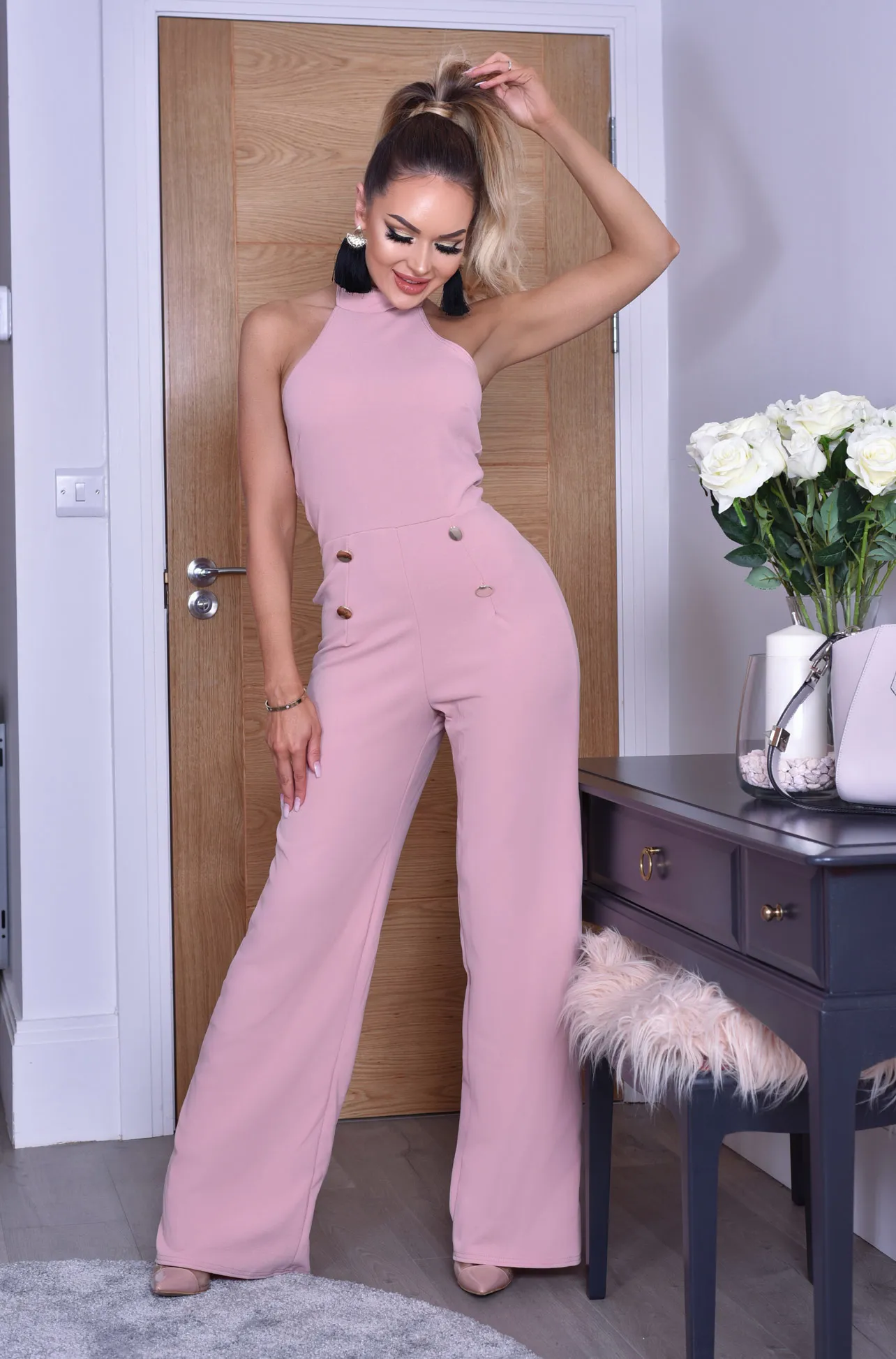 Katrina Button-Halter-Overall - Frauen - Pink