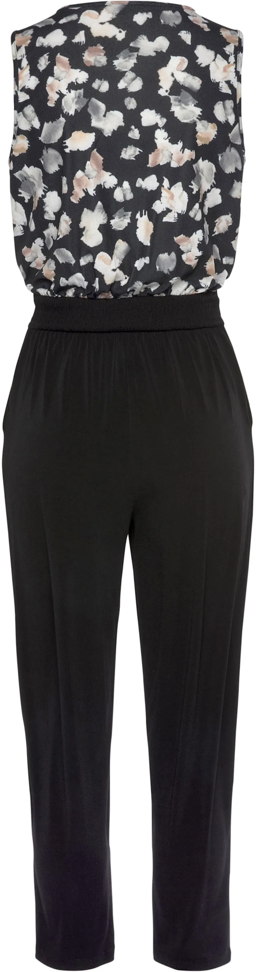 LASCANA Overall in schwarz-beige-bedruckt