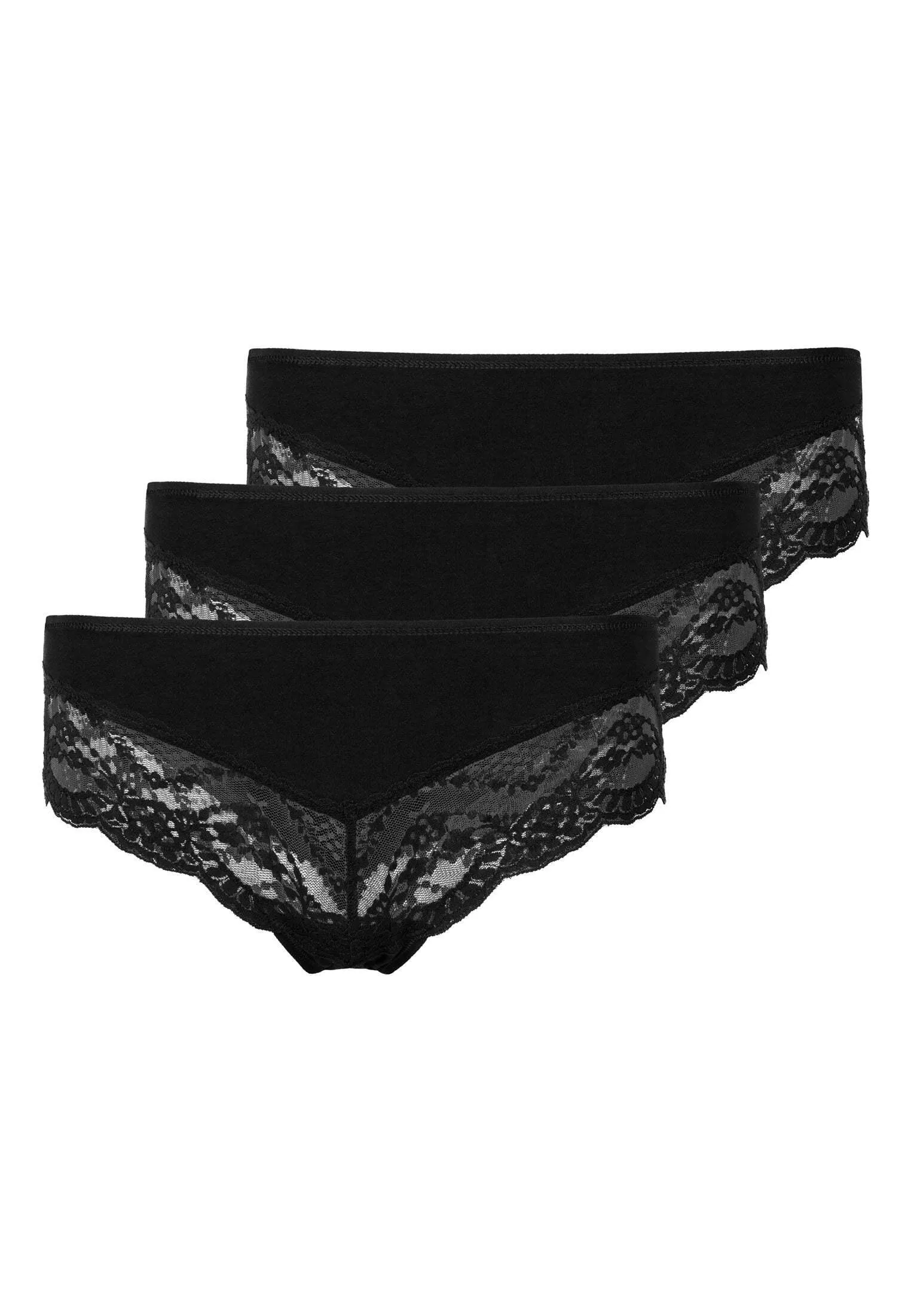 Snocks Hipster mit Spitze aus Bio-Baumwolle Unterhose Damen Schwarz im Online Shop von kaufen